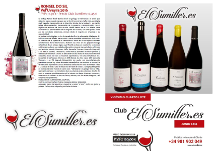 24º Lote Junio 2018 Club de vinos El Sumiller