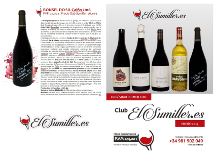 31º Lote Enero 2019 Club de vinos El Sumiller