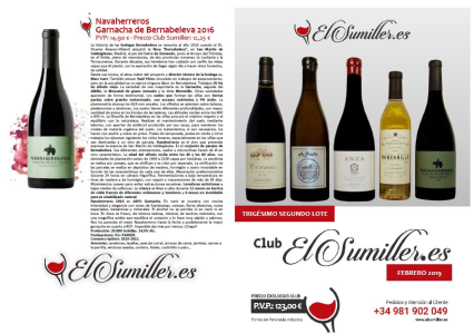32º Lote Febrero 2019 Club de vinos El Sumiller