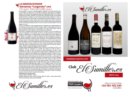 35º Lote Mayo 2019 Club de vinos El Sumiller