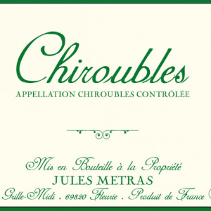 Jules Métras Chiroubles 2018