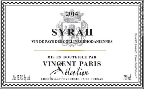 Vincent Paris Syrah 2020