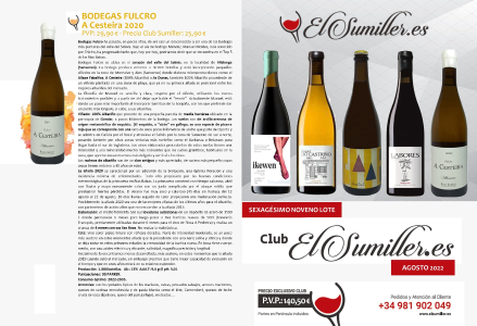 69º Lote Agosto 2022 Club de vinos El Sumiller